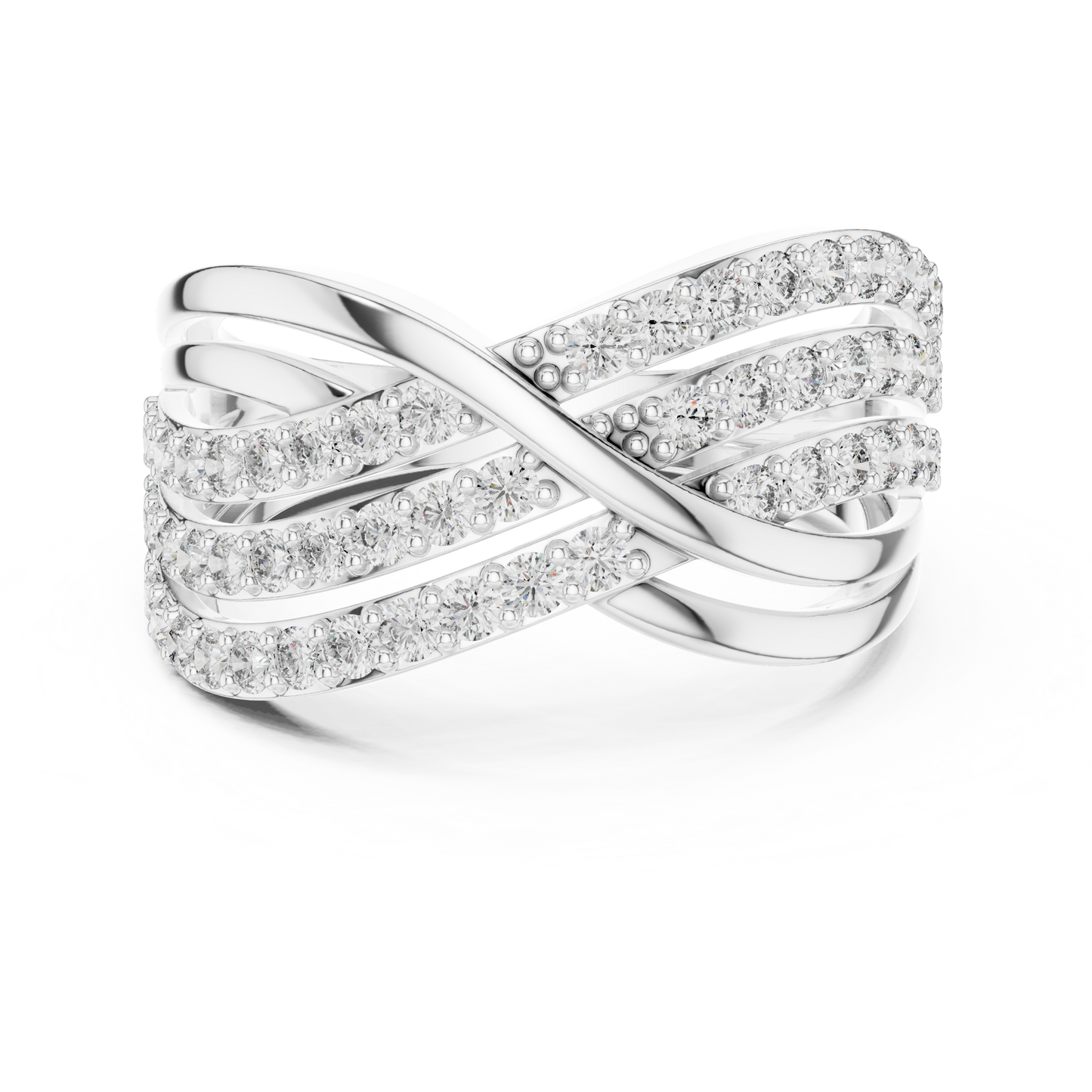 Multi Layer Swirl Diamond Ring - SB-9-39