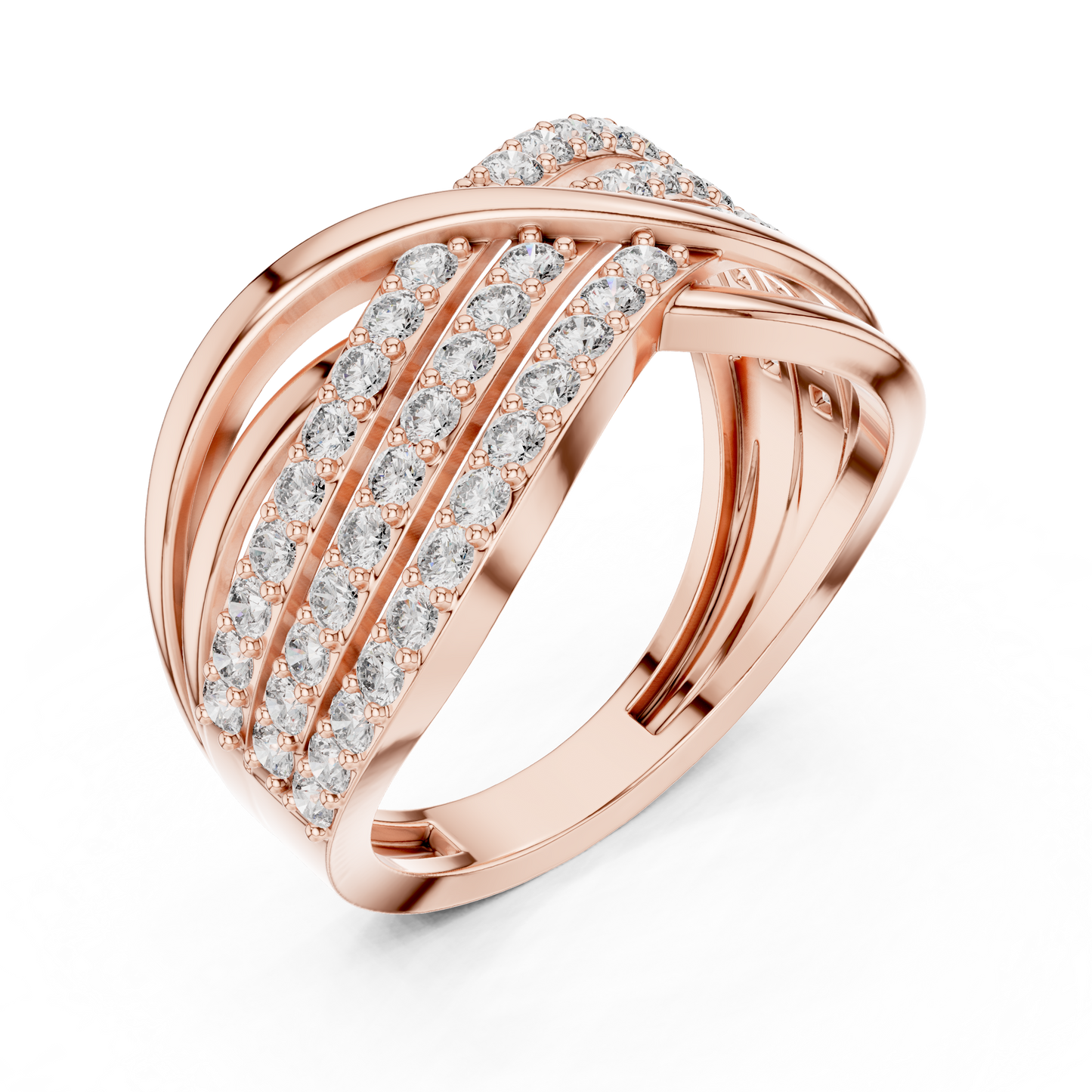 Multi Layer Swirl Diamond Ring - SB-9-39