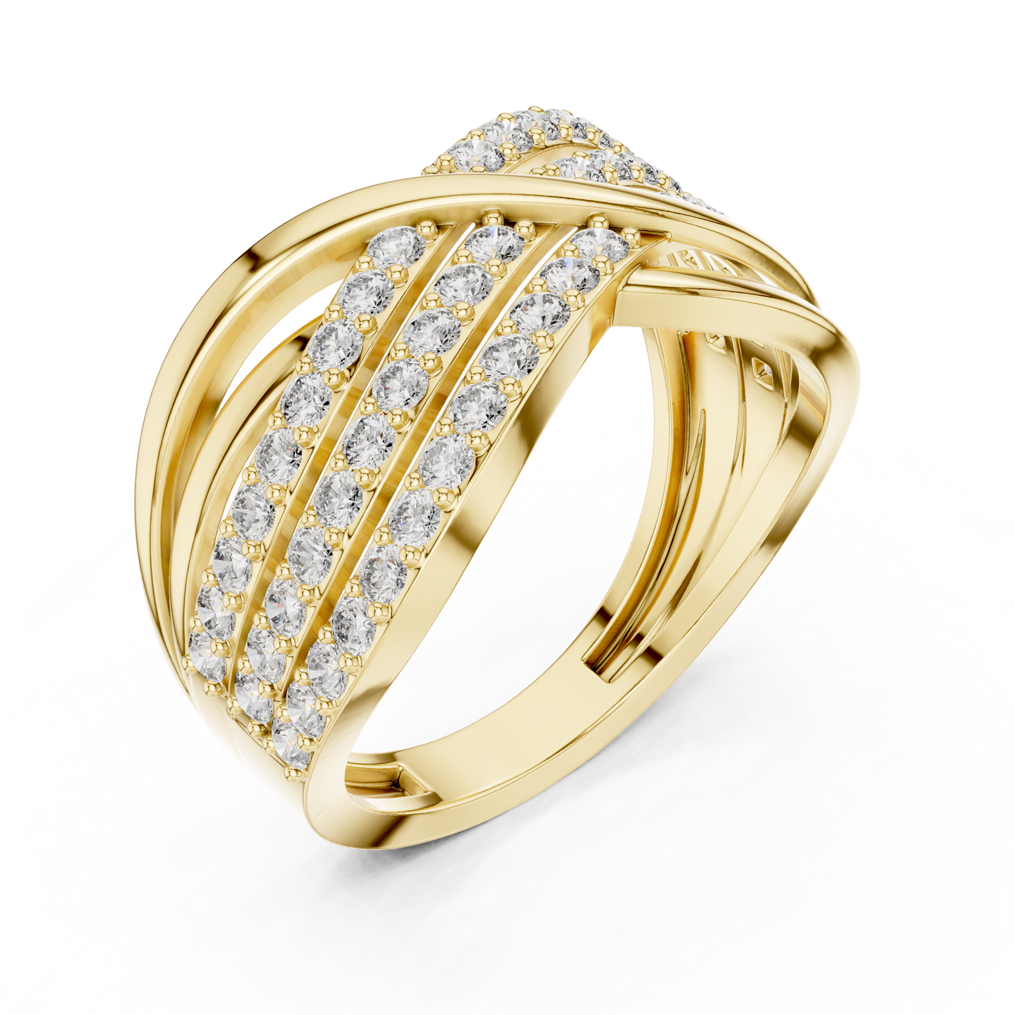 Multi Layer Swirl Diamond Ring - SB-9-39