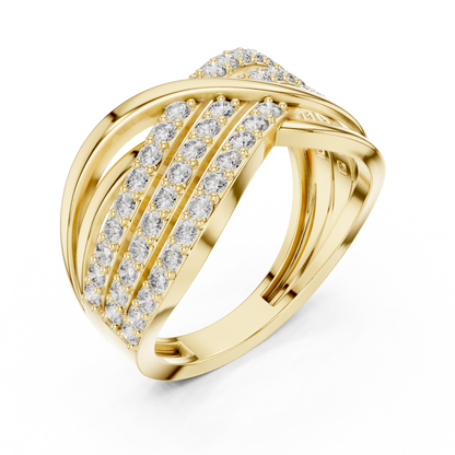 Multi Layer Swirl Diamond Ring - SB-9-39