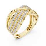 Multi Layer Swirl Diamond Ring - SB-9-39