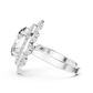 Large Oval Diamond with Dual Border Diamond Ring - SB-9-43