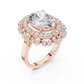 Large Oval Diamond with Dual Border Diamond Ring - SB-9-43