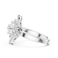 Triple Flower with Dual Curved Border Diamond Ring - SB-9-44