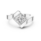 Tilted Square Aesthetic Diamond Ring - SB-9-46