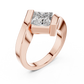 Tilted Square Aesthetic Diamond Ring - SB-9-46
