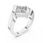 Tilted Square Aesthetic Diamond Ring - SB-9-46