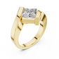Tilted Square Aesthetic Diamond Ring - SB-9-46