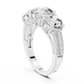 Royal Triple Diamonds with Diamond border Ring - SB-9-47
