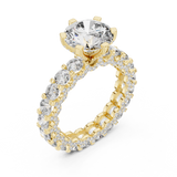 Princess Full Round Bordered Diamond Ring - SB-9-49