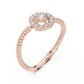 Curved Shape Aesthetic Diamond Ring - SB-9-51