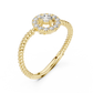 Curved Shape Aesthetic Diamond Ring - SB-9-51