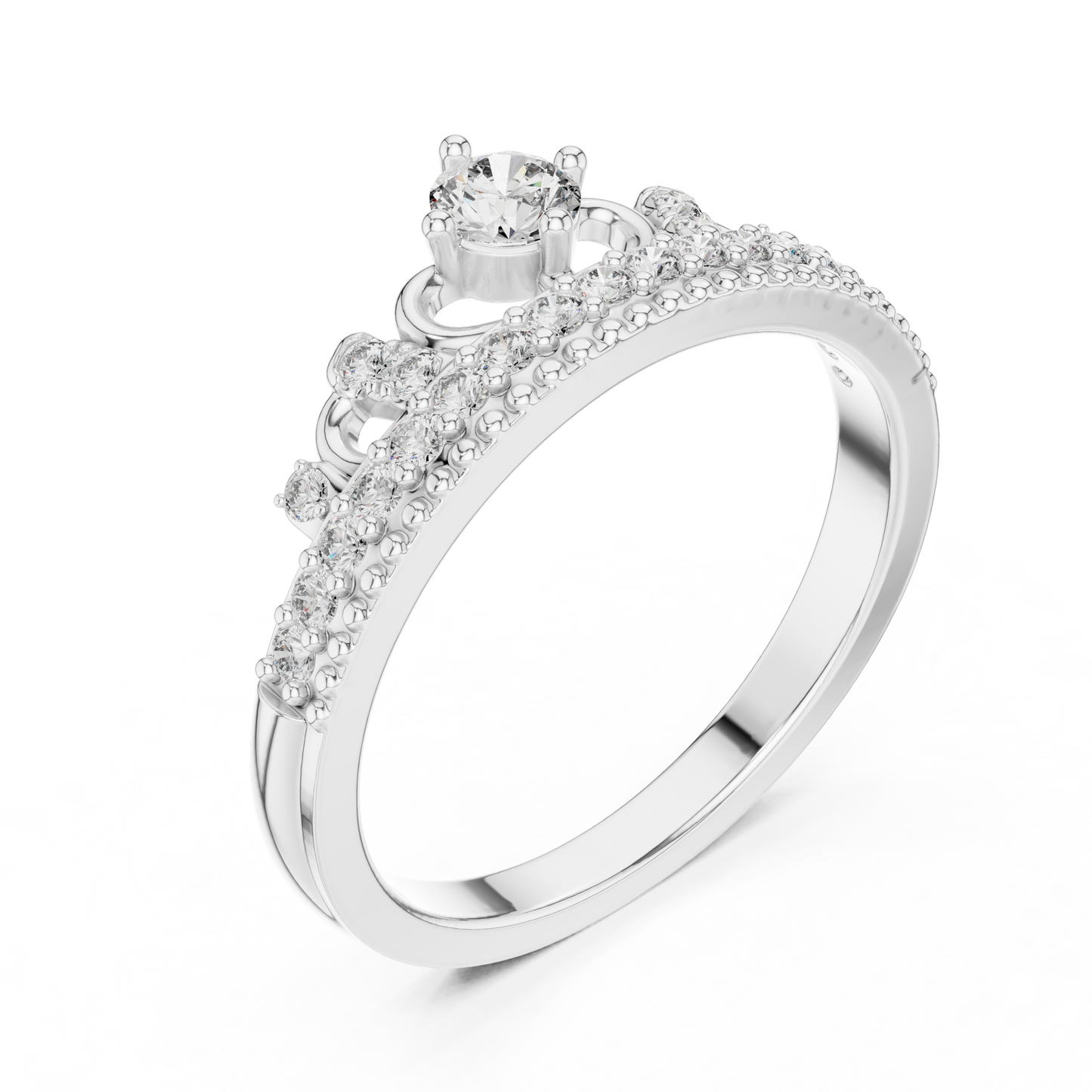 Princess Crown Diamond Ring - SB-9-54