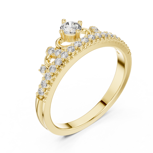 Princess Crown Diamond Ring - SB-9-54