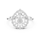 Peacock Feather Shaped Diamond Ring - SB-9-55