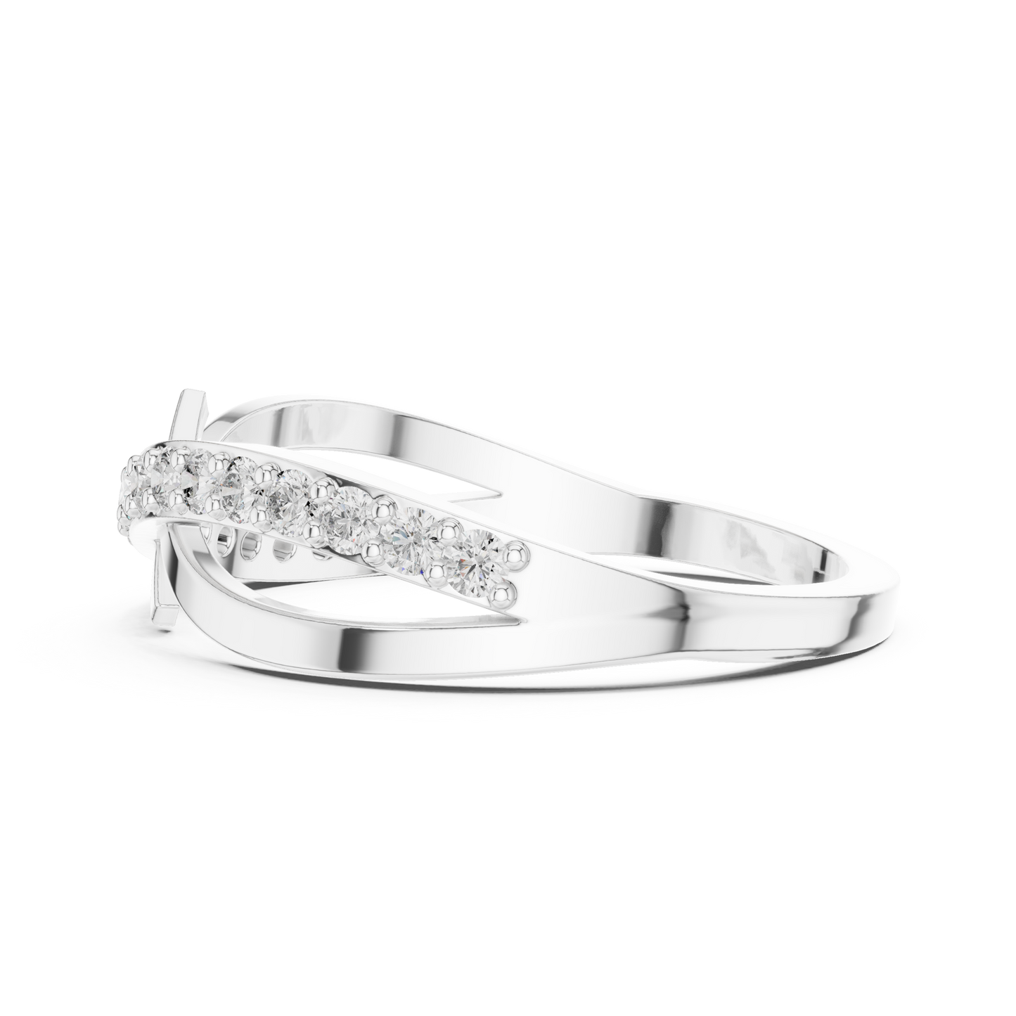 Curvy Modern Diamond Ring SB-9-62