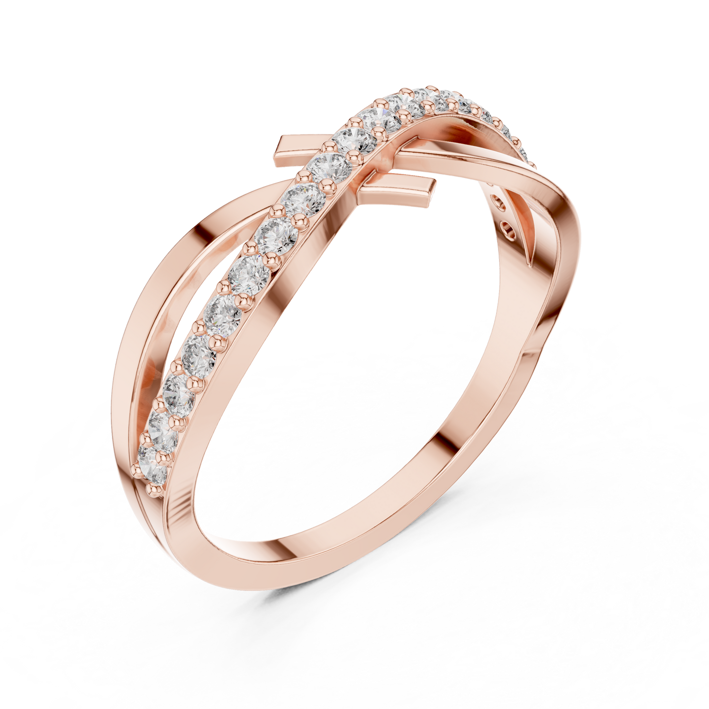 Curvy Modern Diamond Ring SB-9-62