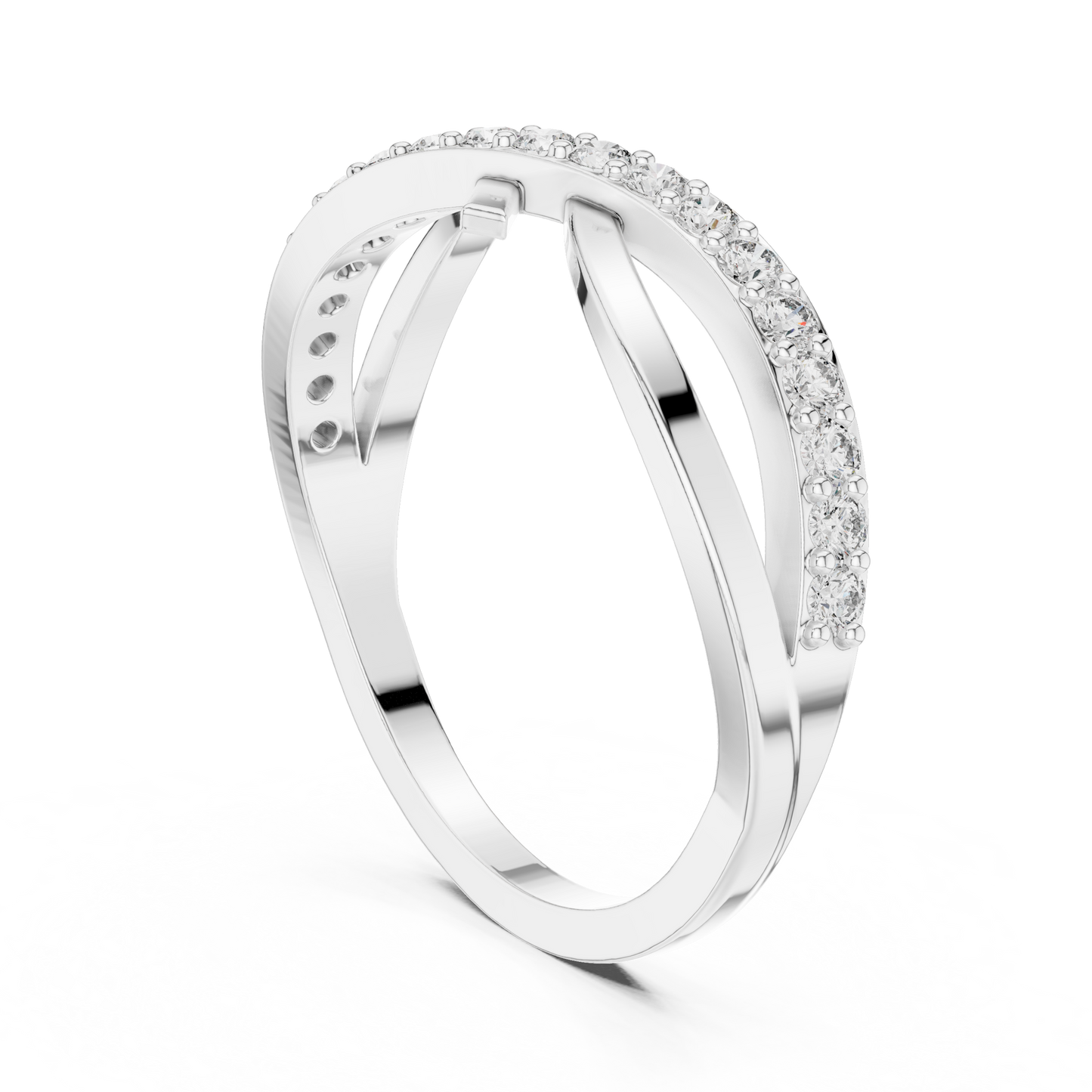 Curvy Modern Diamond Ring SB-9-62