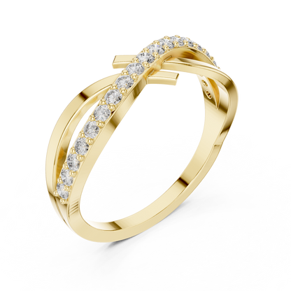Curvy Modern Diamond Ring SB-9-62
