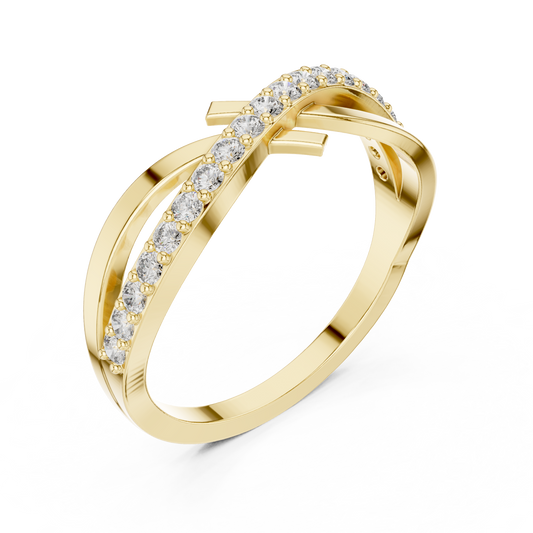 Curvy Modern Diamond Ring SB-9-62