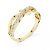 Curvy Modern Diamond Ring SB-9-62