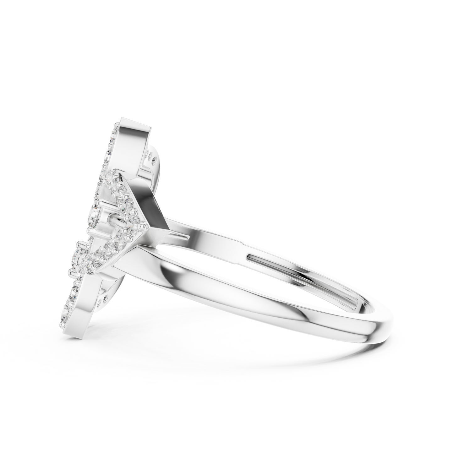 3 Leaf Lotus Diamond Ring SB-9-65