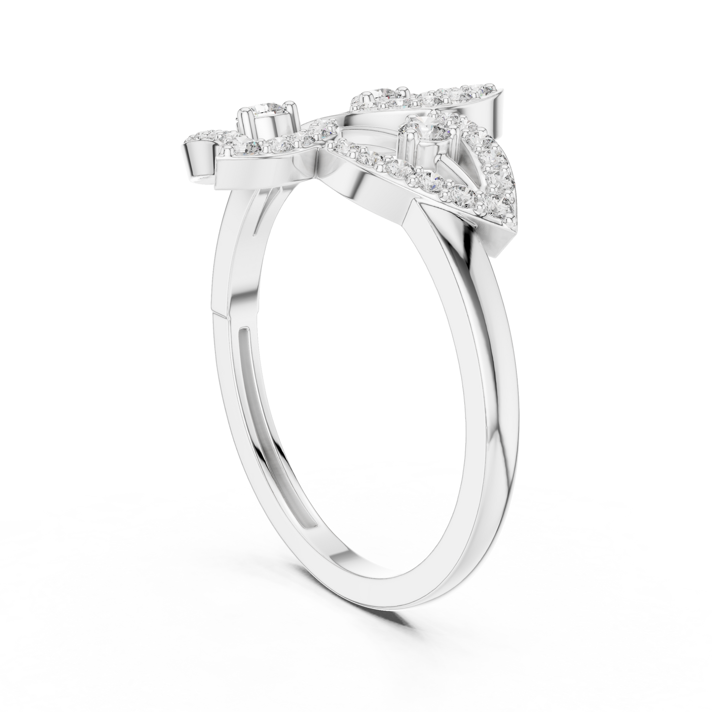 3 Leaf Lotus Diamond Ring SB-9-65