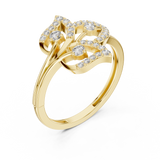 3 Leaf Lotus Diamond Ring SB-9-65