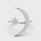 Moon And Star Diamond Ring - SB-6-16