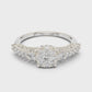 Flower Style Diamond Engagement Ring SB-9-71