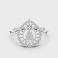 Peacock Feather Shaped Diamond Ring - SB-9-55