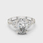 Large Oval Leaf Handle Diamond Ring - SB-9-12