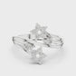 Dual Flower Design Diamond Ring SB-9-63